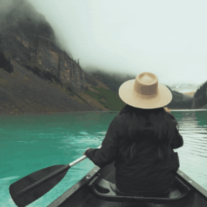 eligecanada giphyupload canada kayak canadian rockies GIF