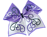 KreationzCD purple crown cheer bow Sticker