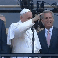 The Pope Waves