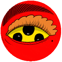 geleni red like orange fly Sticker