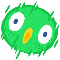 Crazy Wheeln Bird Sticker