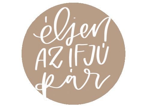 Wedding Eskuvo Sticker