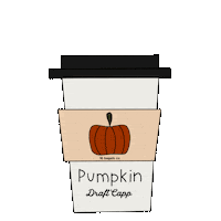 Pumpkin Latte Sticker by iamjbreton