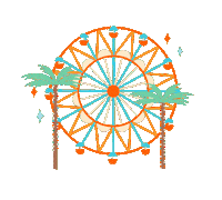 Palm Trees Christmas Sticker by Irvine Spectrum Center