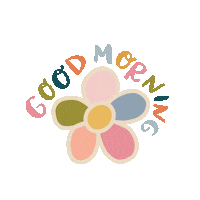 Good Morning Flower Sticker
