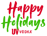 Happy Holidays Party Cup Sticker by UV Vodka