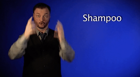 sign language shampoo GIF by Sign with Robert