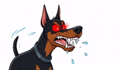 Doberman Cartoon Dog GIF