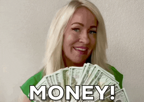 Money Fanning GIF by Vikki Downey