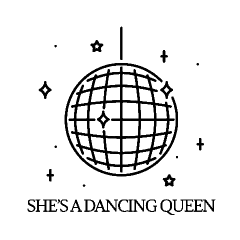 themossband dance disco cd disco ball Sticker