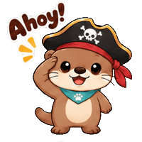 Adventure Hello Sticker by Otto the Otter by GleeSpace