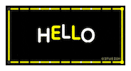 Neon Hello Sticker