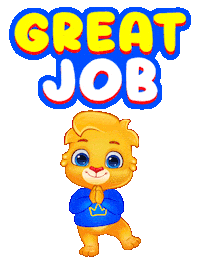 Great Job Wow Sticker by Lucas and Friends by RV AppStudios