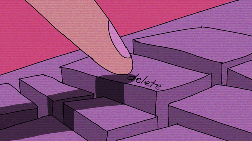 deleting messages GIF