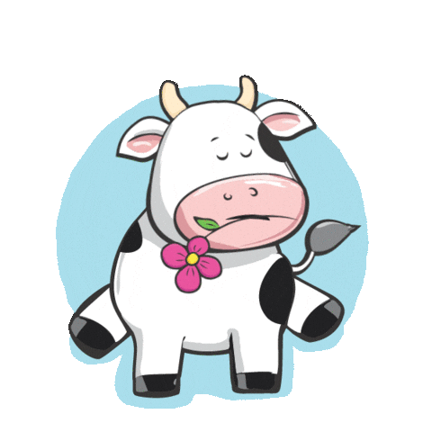 Good Night Cow Sticker by EduKreativo