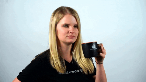 RockCityGeek giphyupload coffee excited thumbs up GIF