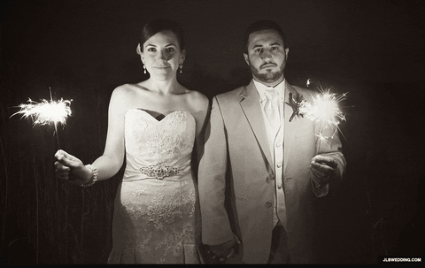 wedding sparklers GIF