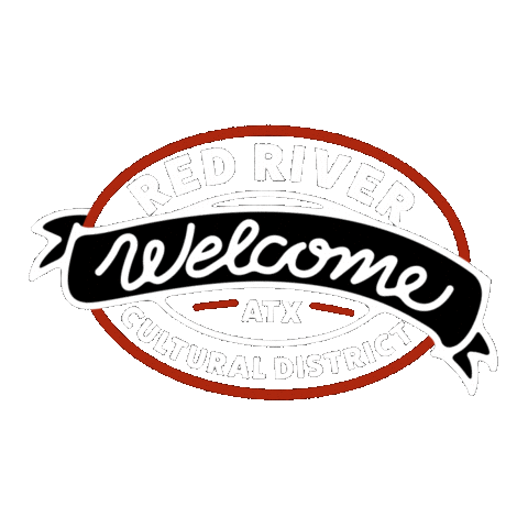 redriverculturaldistrict austin austintx red river hot summer nights Sticker