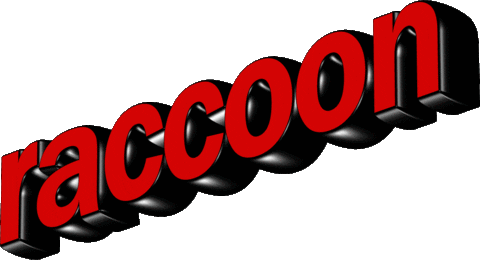 giphyupload text animal wordart raccoon Sticker