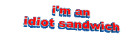text sandwich Sticker