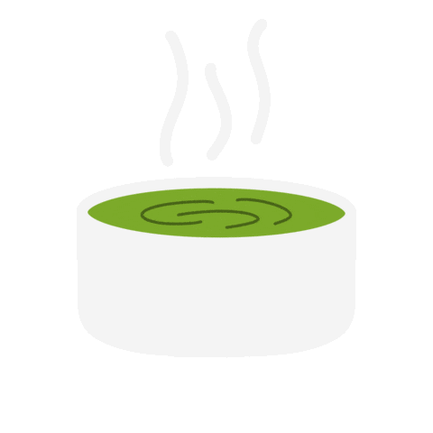 Green Tea Coffee Sticker by PokaDesign