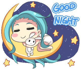 Good Night Sleeping Sticker by Jin