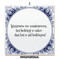 Reflectie Vertrouwen Sticker by Tegelspreuken.nl