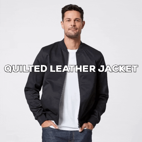 sdasssa giphygifmaker quilted leather jacket GIF