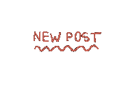 Pink New Post Sticker
