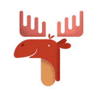 lukegrixti animal canada deer moose Sticker