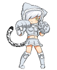 Lunime anime cat girl white Sticker