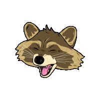 Happy Laugh Sticker by Trash Panda Tribe