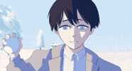 Aki Snowball Fight GIF