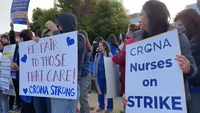 On-Strike Nurses Picket Stanford Hospital
