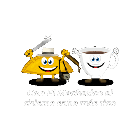 Empanadaselmachetico empanadas chisme café chismesito Sticker