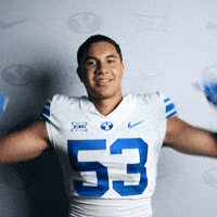 Flexing Byu Football GIF by BYU Cougars