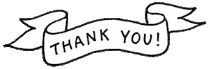 Thanks Thank You Sticker by By Sauts // Alex Sautter (formerly Pretty Whiskey)