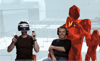 RETROREPLAY point vr nolan north troy baker GIF