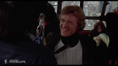 AndyJim69 giphygifmaker laughing rutger hauer nighthawks GIF