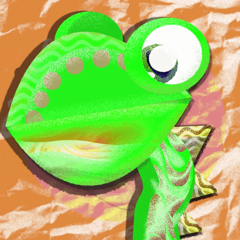 Santi_OFF fun animal lizard aftereffects GIF