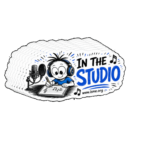 Working In The Studio Sticker by International Society for Music Education