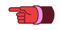 Hand Pointing Sticker