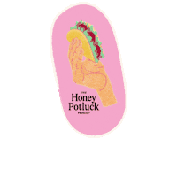 Potluck Podcast Sticker by The Honey Pot Co