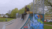 skateboarding run away GIF by hanshs4c