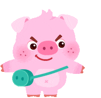 LOTTYFRIENDS wow summer character pig Sticker