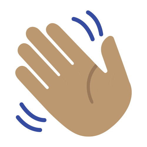 Repurpose hello wave hand sustainability Sticker
