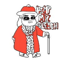 Christmas Santa Sticker by MALT Studio