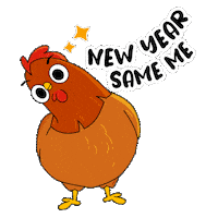 Christmas Chicken Sticker by Chew's Egg