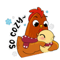 Christmas Chicken Sticker by Chew's Egg