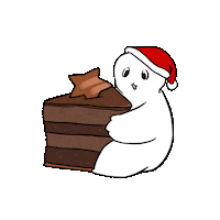 wao_kuma christmas cake chocolate waokuma Sticker